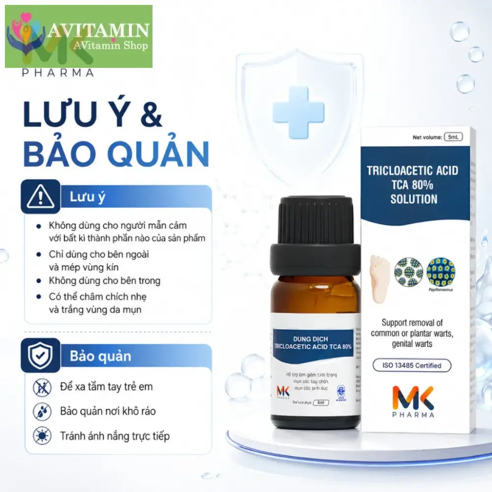 [MỤN VÙNG KÍN] Dung Dịch Xử Lý Hạt Ngọc Sùi Mào Gà MK TCA (Che Tên)