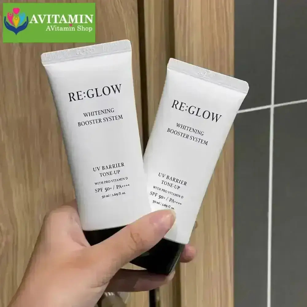 RE:GLOW Kem Chống Nắng Dưỡng Trắng Nâng Tone Chống Tia UVA/UVB & Ánh Sáng Xanh 50ml Reglow phiên bản Nâng cấp - AVITAMINSHOP.COM