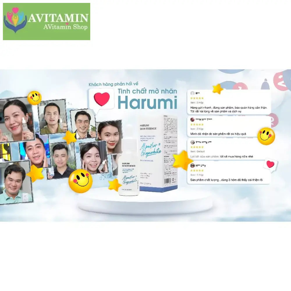 Serum Dưỡng Da Harumi 20ml - Hỗ Trợ Làm Mờ Nếp Nhăn Cấp Ẩm Sáng Da Ngăn Ngừa Lão Hóa