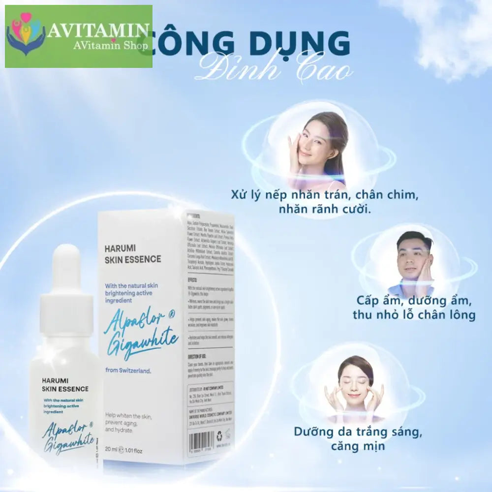 Serum Dưỡng Da Harumi 20ml - Hỗ Trợ Làm Mờ Nếp Nhăn Cấp Ẩm Sáng Da Ngăn Ngừa Lão Hóa