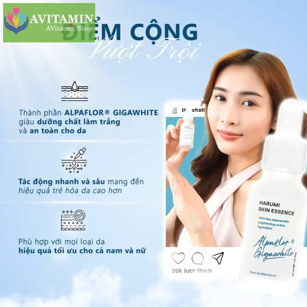 Serum Dưỡng Da Harumi 20ml - Hỗ Trợ Làm Mờ Nếp Nhăn Cấp Ẩm Sáng Da Ngăn Ngừa Lão Hóa