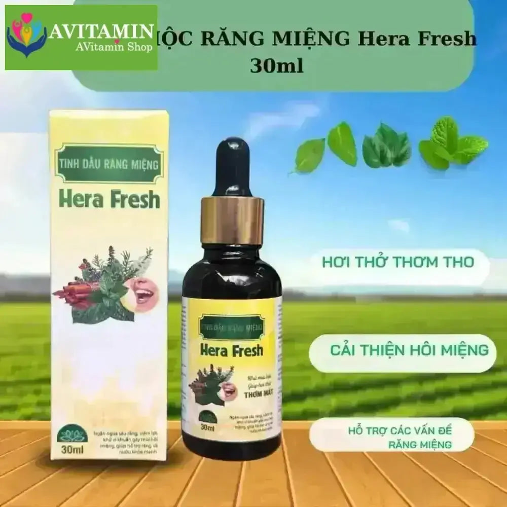 SERUM RĂNG MIỆNG THẢO MỘC HERA FRESH phiên bản đậm đặc KHỬ HÔI MIỆNG, NHIỆT MIỆNG SÂU RĂNG - AVITAMINSHOP.COM