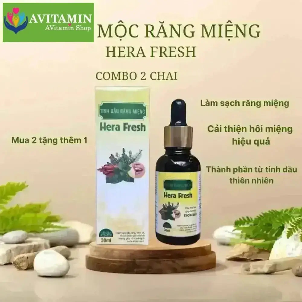 SERUM RĂNG MIỆNG THẢO MỘC HERA FRESH phiên bản đậm đặc KHỬ HÔI MIỆNG, NHIỆT MIỆNG SÂU RĂNG - AVITAMINSHOP.COM