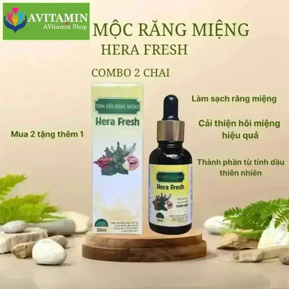 SERUM RĂNG MIỆNG THẢO MỘC HERA FRESH phiên bản đậm đặc KHỬ HÔI MIỆNG, NHIỆT MIỆNG SÂU RĂNG - AVITAMINSHOP.COM