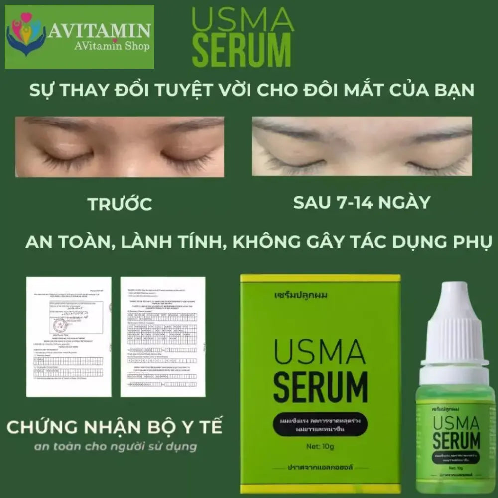 Serum USMA Thảo Dược – Mọc Mi Mọc Mày & Hỗ Trợ Mọc Tóc