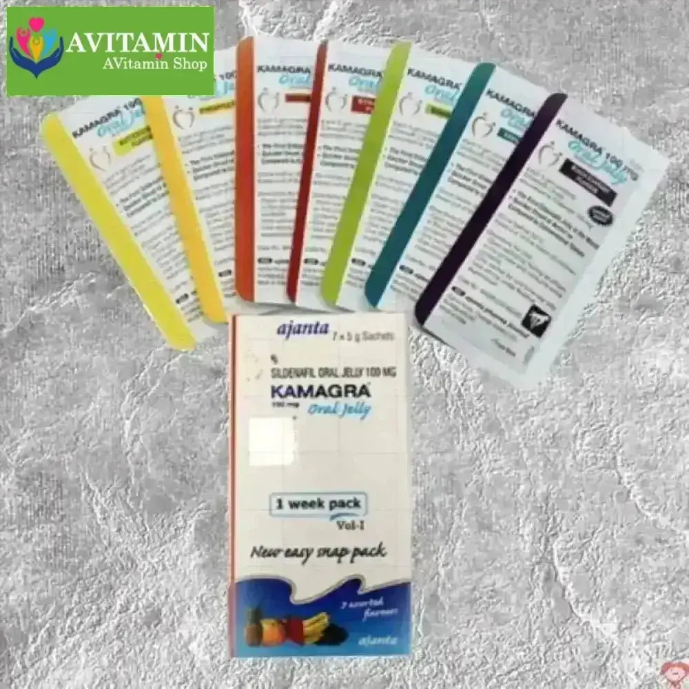 Siro Cường Dương Kamagra Oral Jelly 7 Gói Hương Trái Cây Tăng Cường Sinh Lực Nam - AVITAMINSHOP.COM