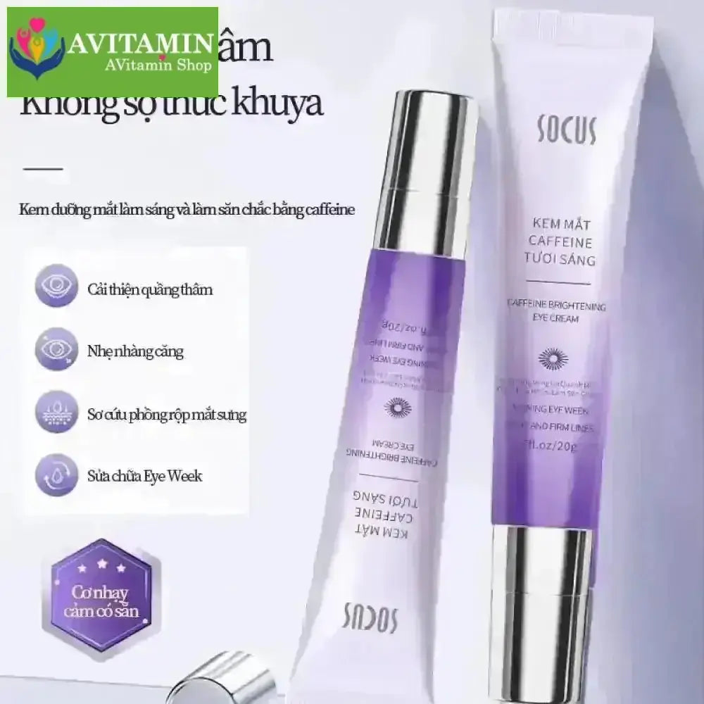SOCUS kem mắt massage điện,Chống Nhăn,Làm Mờ Quầng Thâm Và Nếp Nhăn,Nâng Và Làm Săn Chắc,Không Lão Hóa - AVITAMINSHOP.COM