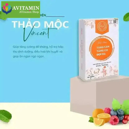 Tăng cân Vincent chính hãng viên uống thảo mộc tăng cân cho người gầy lâu năm cơ địa khó lên kí - AVITAMINSHOP.COM