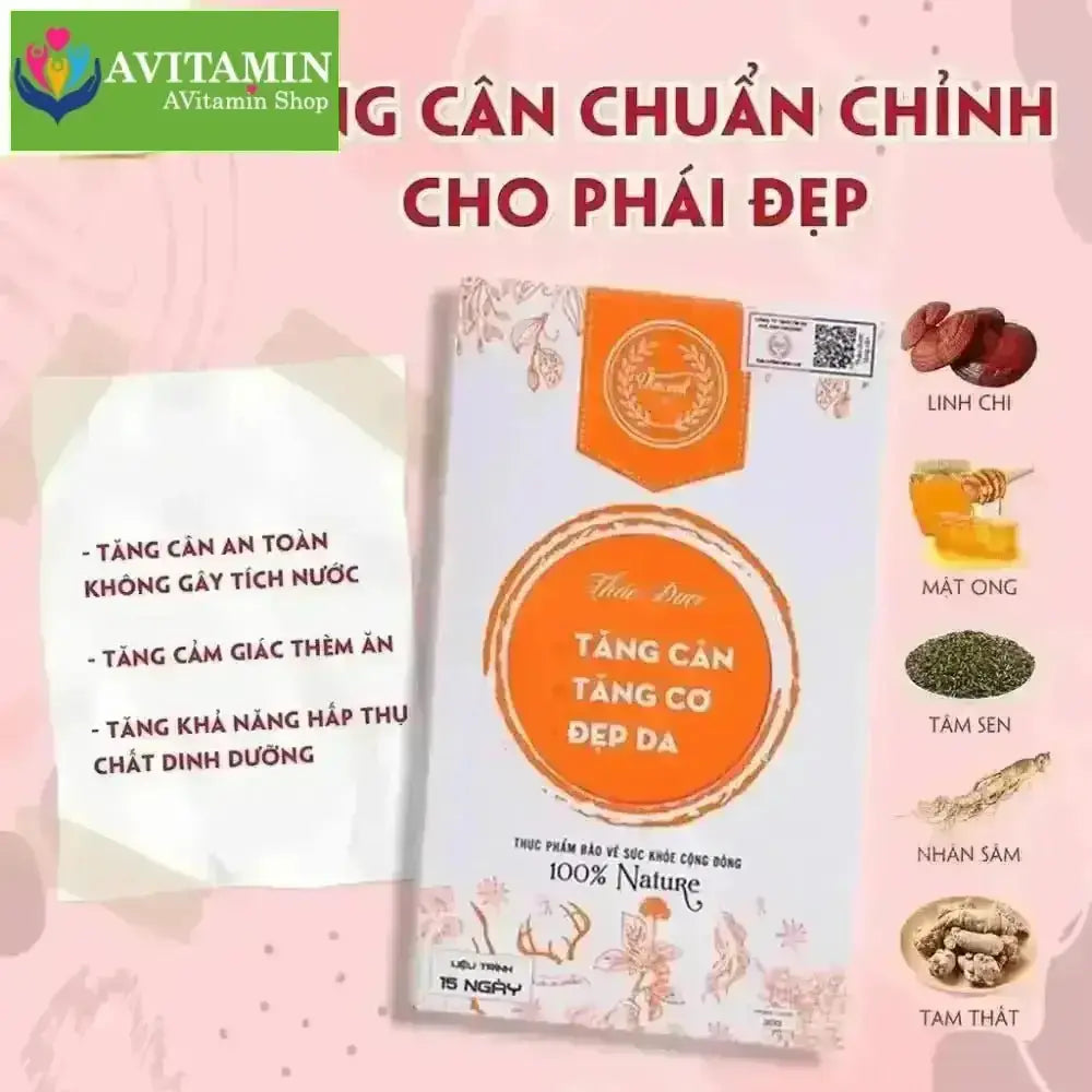 Tăng cân Vincent chính hãng viên uống thảo mộc tăng cân cho người gầy lâu năm cơ địa khó lên kí - AVITAMINSHOP.COM