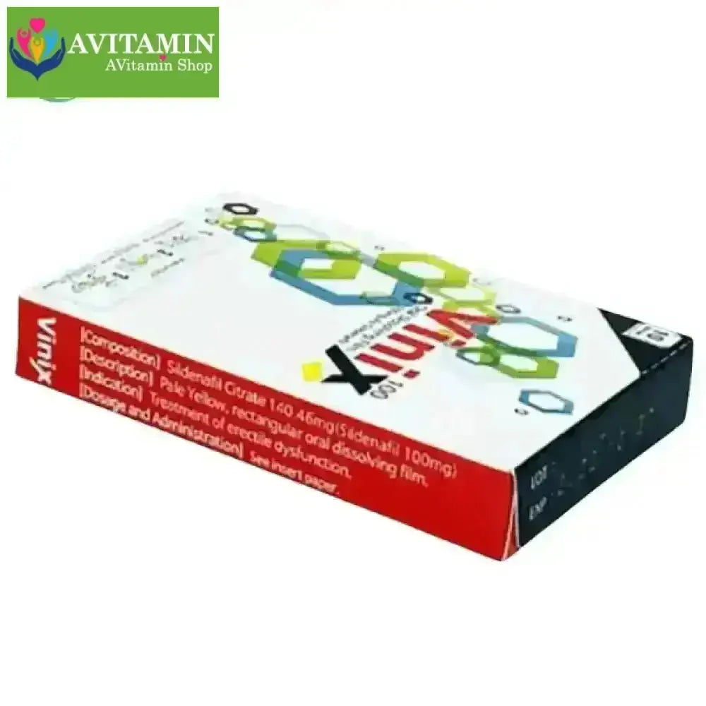 Tem ngậm Vinix 100 điều trị rối loạn cương dương ở nam giới (Hộp 10 phim) - AVITAMINSHOP.COM