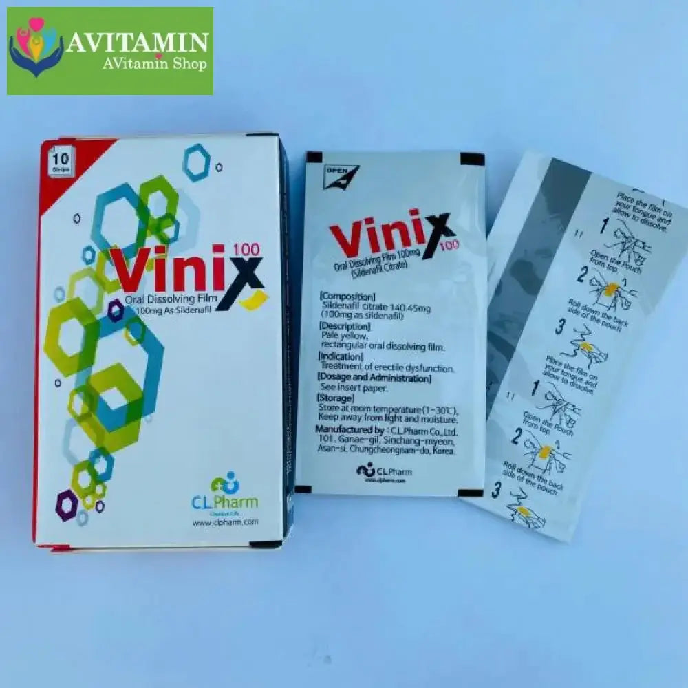 Tem Ngậm Vinix 100mg Hàn Quốc – Tăng Cường Sinh Lý Kéo Dài Thời Gian Quan Hệ - AVITAMINSHOP.COM