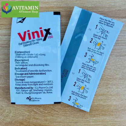 Tem Ngậm Vinix 100mg Hàn Quốc – Tăng Cường Sinh Lý Kéo Dài Thời Gian Quan Hệ - AVITAMINSHOP.COM