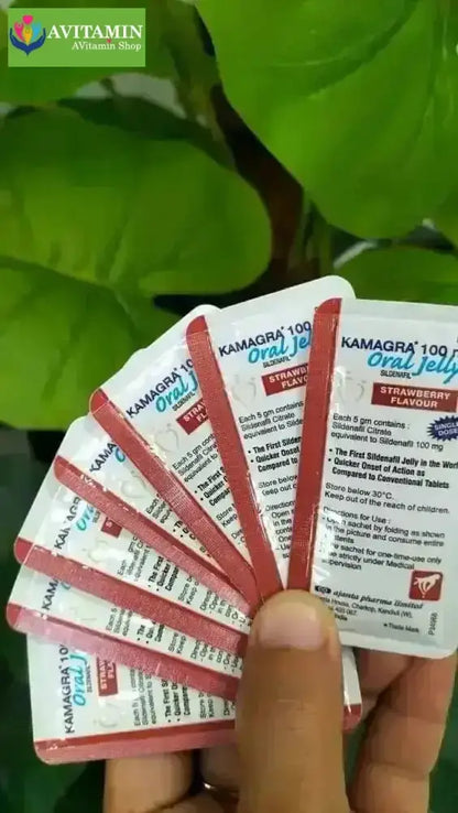 Thạch trái cây cường dương tăng cường sinh lý nam Kamagra Oral Jelly 100mg Hộp 7 Gói - AVITAMINSHOP.COM