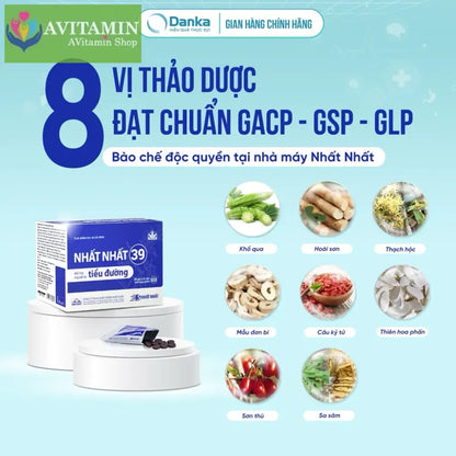 Thực phẩm bảo vệ sức khoẻ Nhất Nhất 39 Tiểu đường - Hỗ trợ giảm đường huyết giảm nguy cơ biến chứng tim mạch