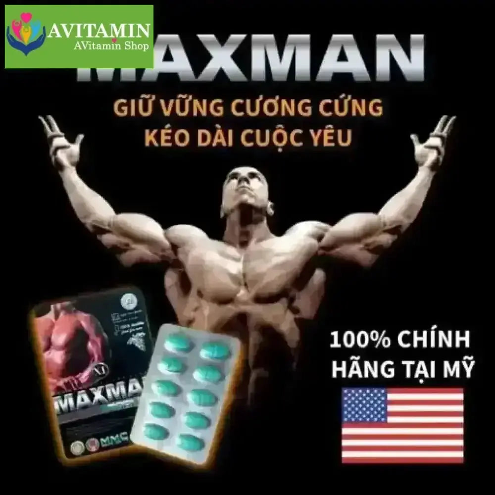 Thuốc cường dương Maxman USA – thảo dược tự nhiên, chống xuất tinh sớm - AVITAMINSHOP.COM