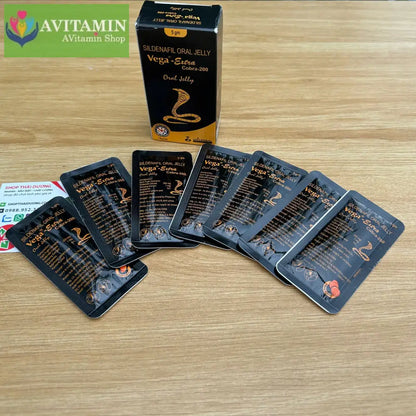 Thuốc Kéo Dài Thời Gian & Tăng Cương Cứng Vega-Extra Cobra 200mg Oral Jelly Chính Hãng