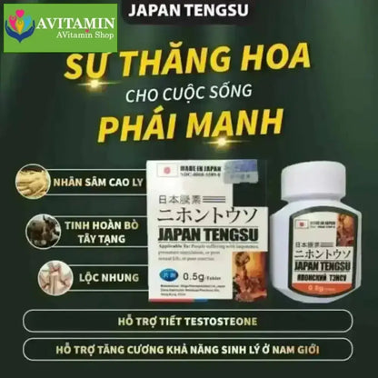 Thuốc Viên uống Tengsu Japan – Bản Chuẩn Nhật Chính Hãng, Tăng Cường Sinh Lý Nam, Hỗ Trợ Trị Xuất Tinh Sớm - AVITAMINSHOP.COM