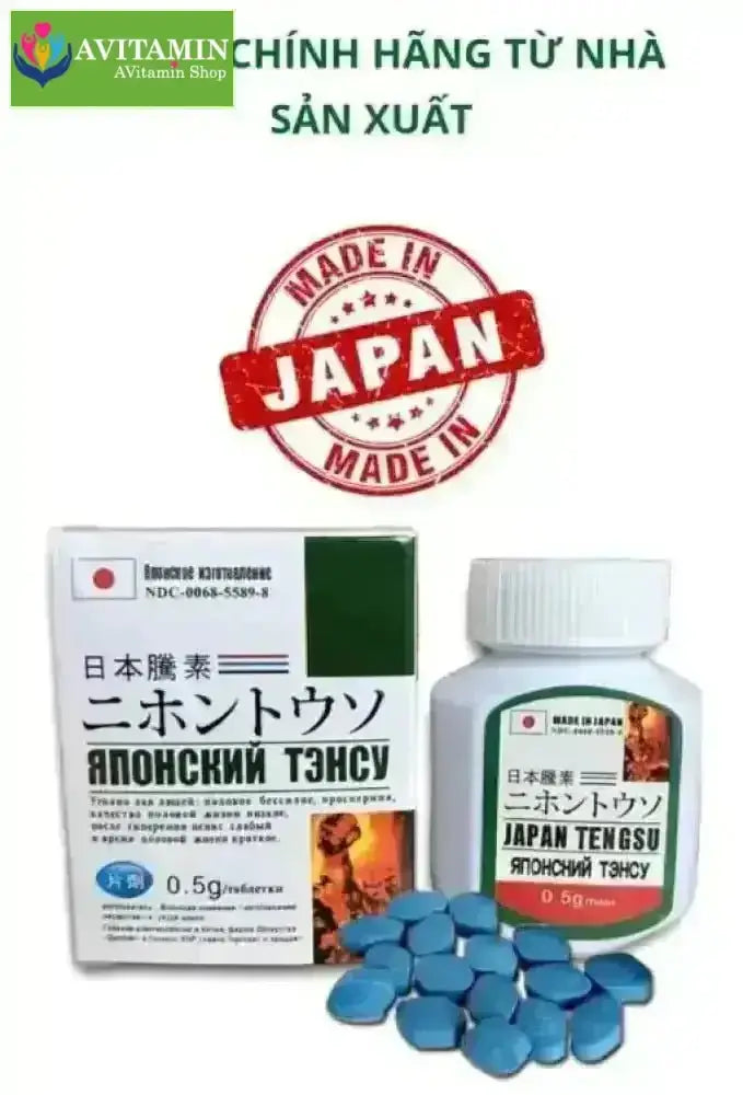 Thuốc Viên uống Tengsu Japan – Bản Chuẩn Nhật Chính Hãng, Tăng Cường Sinh Lý Nam, Hỗ Trợ Trị Xuất Tinh Sớm - AVITAMINSHOP.COM