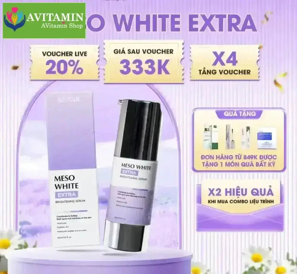 Tinh Chất Dưỡng Trắng Da Meso White SEYOUL Hỗ Trợ Dưỡng Da Căng Bóng, Trắng Sáng, Mịn Màng Tại Nhà - AVITAMINSHOP.COM