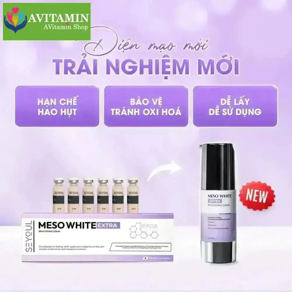 Tinh Chất Dưỡng Trắng Da Meso White SEYOUL Hỗ Trợ Dưỡng Da Căng Bóng, Trắng Sáng, Mịn Màng Tại Nhà - AVITAMINSHOP.COM