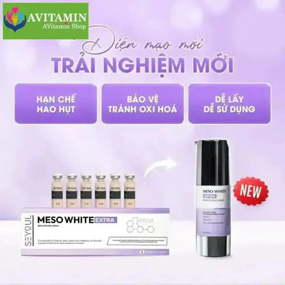 Tinh Chất Dưỡng Trắng Da Meso White SEYOUL Hỗ Trợ Dưỡng Da Căng Bóng, Trắng Sáng, Mịn Màng Tại Nhà - AVITAMINSHOP.COM