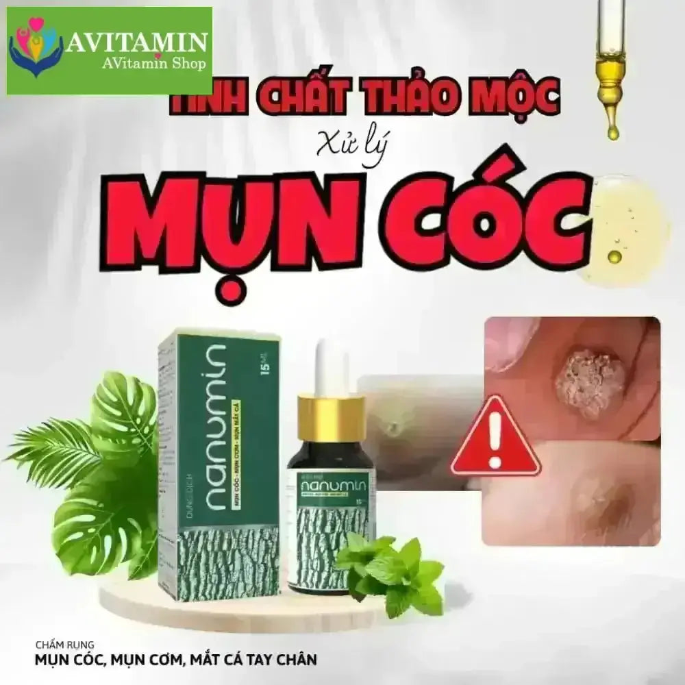 Tinh Chất Thảo Mộc NUNAMIN 15ML - Hỗ Trợ Xử Lý Mụn Cóc, Mụn Thịt, Mắt Cá Chân Tay - AVITAMINSHOP.COM