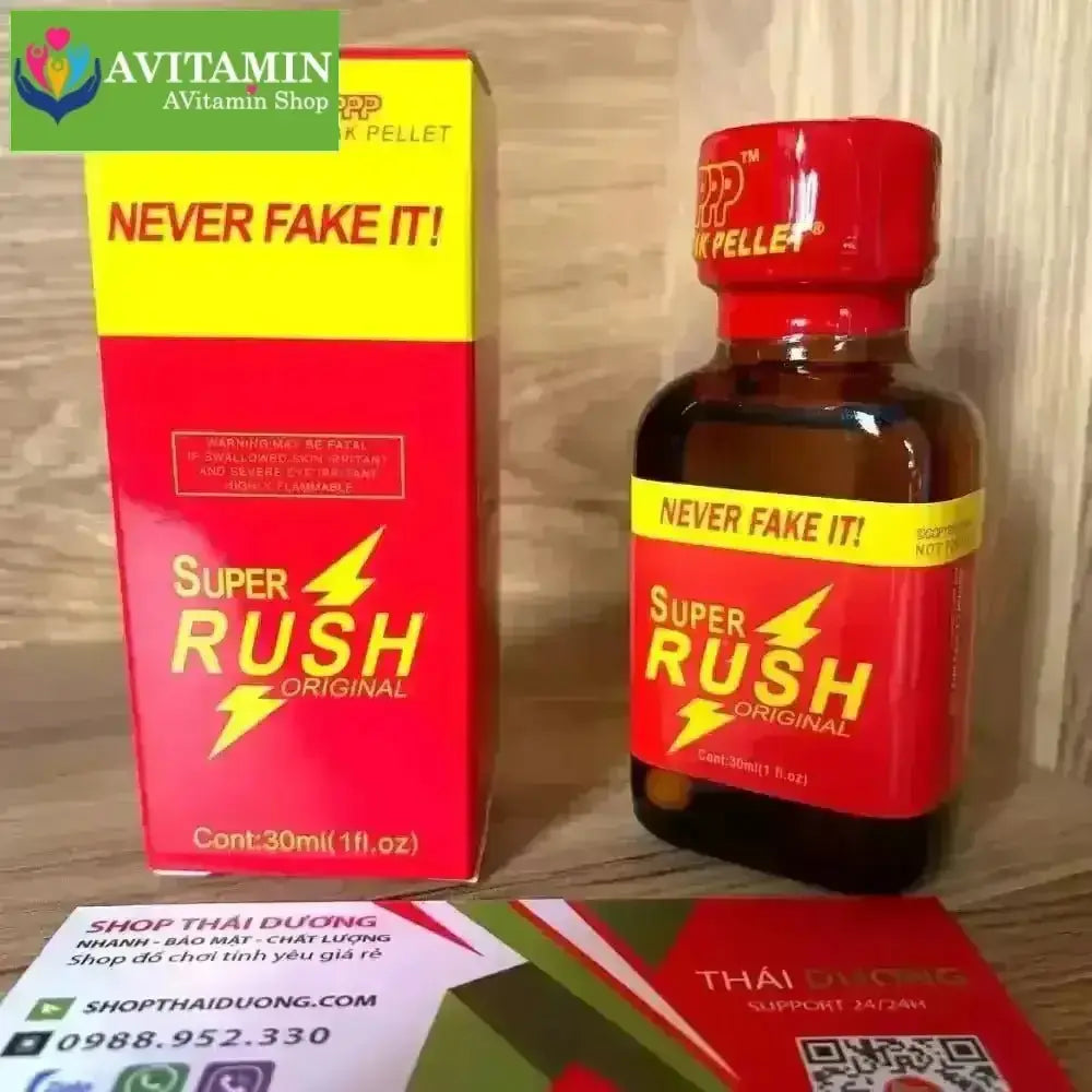 Tinh Dầu Popper Super Rush Red 30ml Đỏ – Chính Hãng USA, Kích Thích Mạnh, Tăng Hưng Phấn - AVITAMINSHOP.COM