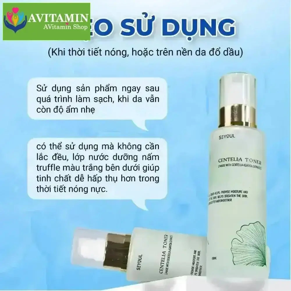 Toner Rau Má CENTELLA 100ml SEYOUL Cung Cấp Độ Ẩm, Dưỡng Chất Cho Da, Giúp Làm Sáng Da Và Mềm Mại - AVITAMINSHOP.COM