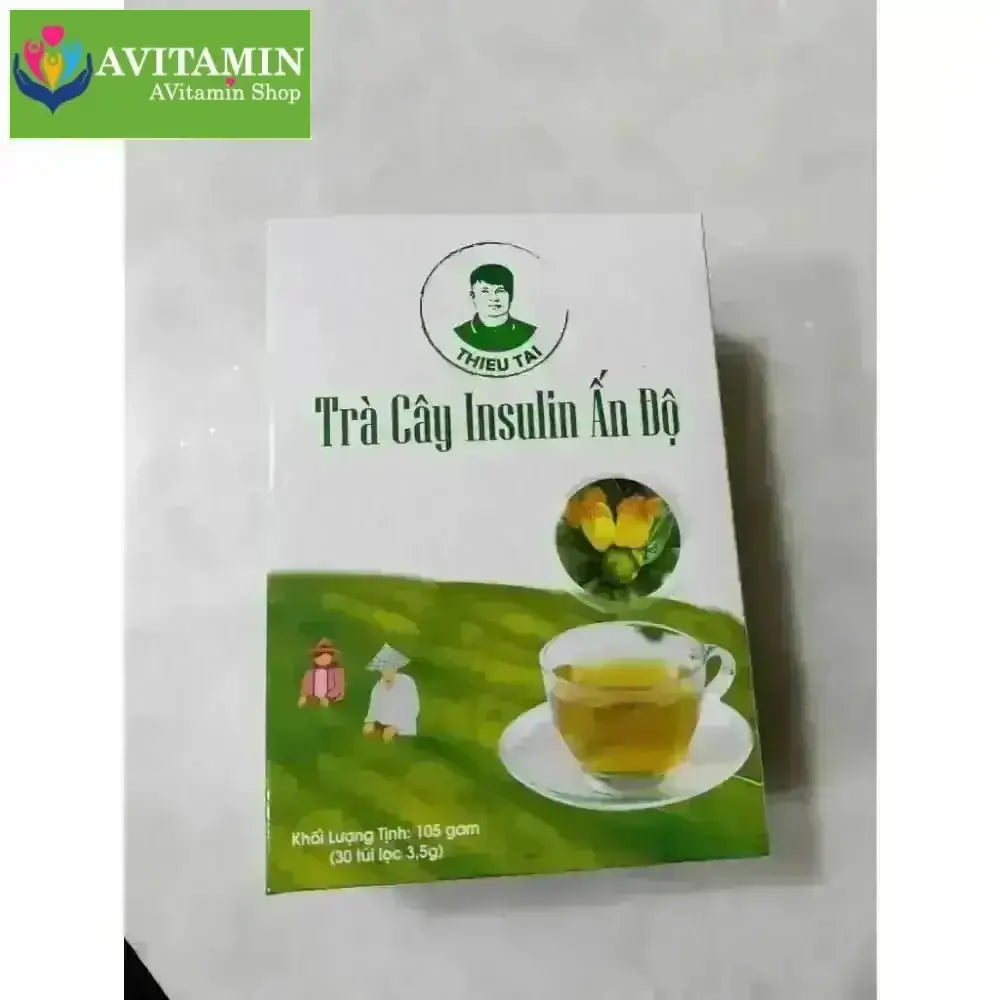 TRÀ CÂY INSULIN ẤN ĐỘ - Trà thảo mộc nước trà tốt cho đường huyết 1 hộp/30 túi lọc - AVITAMINSHOP.COM