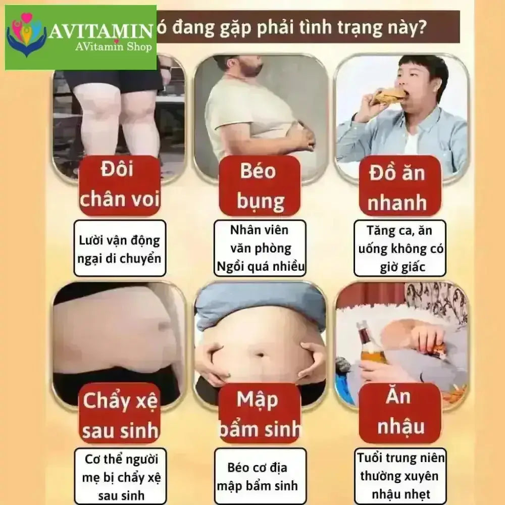 Trà thải mỡ bụng Calen giúp đào thải mỡ dưới da, giảm mỡ bụng, đùi, bắp tay, bắp chân hiệu quả bịch 30 túi lọc - AVITAMINSHOP.COM