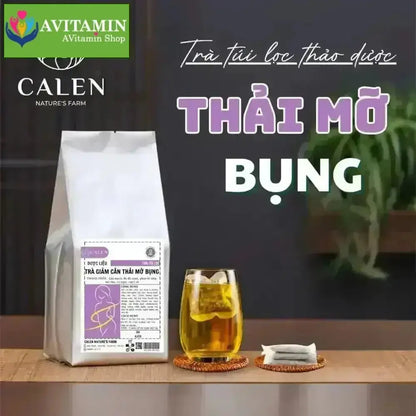 Trà thải mỡ bụng Calen giúp đào thải mỡ dưới da, giảm mỡ bụng, đùi, bắp tay, bắp chân hiệu quả bịch 30 túi lọc - AVITAMINSHOP.COM