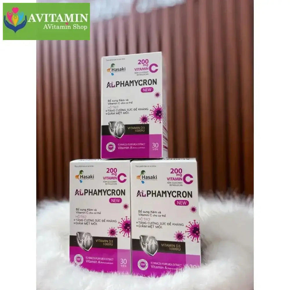 Viên uống ALPHAMYCRON 30 Viên Hỗ trợ bổ sung vitamin, giúp tăng sức đề kháng - AVITAMINSHOP.COM