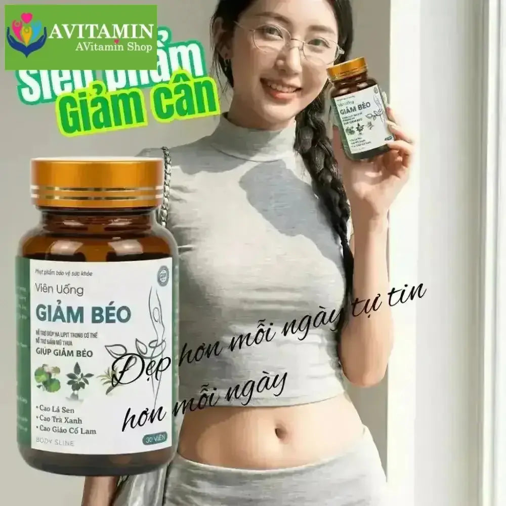 Viên uống giảm cân giảm béo Chính hãng Hộp 30 viên, Hỗ trợ kiểm soát cân nặng an toàn hiệu quả Body Sline - AVITAMINSHOP.COM