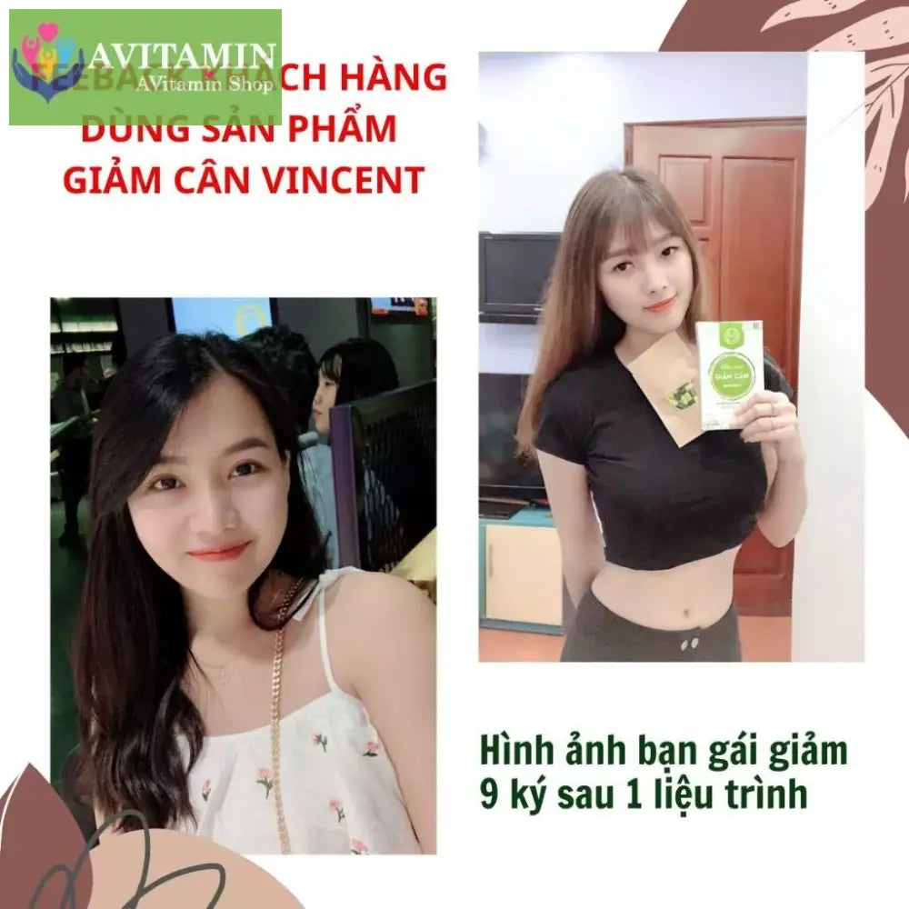 Viên Uống Giảm Cân Vincent Sâm Tố Nữ Trà Thảo Mộc Giảm Cân Giảm Mỡ Trong Máu An Toàn Tặng Detox
