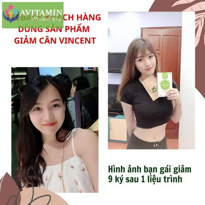 Viên Uống Giảm Cân Vincent Sâm Tố Nữ Trà Thảo Mộc Giảm Cân Giảm Mỡ Trong Máu An Toàn Tặng Detox