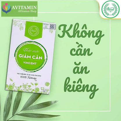 Viên Uống Giảm Cân Vincent Sâm Tố Nữ Trà Thảo Mộc Giảm Cân Giảm Mỡ Trong Máu An Toàn Tặng Detox