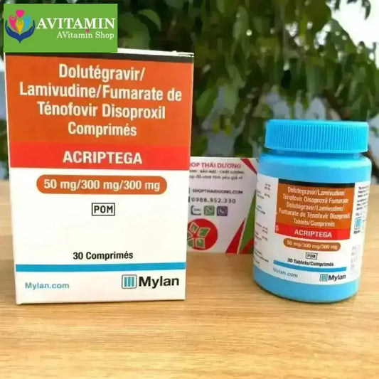 Viên Uống Phòng Nhiễm Hiv Acriptega Mylan - Hộp 30 viên - AVITAMINSHOP.COM
