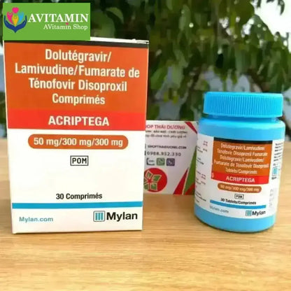 Viên Uống Phòng Nhiễm Hiv Acriptega Mylan - Hộp 30 viên - AVITAMINSHOP.COM