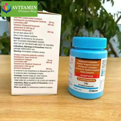 Viên Uống Phòng Nhiễm Hiv Acriptega Mylan - Hộp 30 viên - AVITAMINSHOP.COM