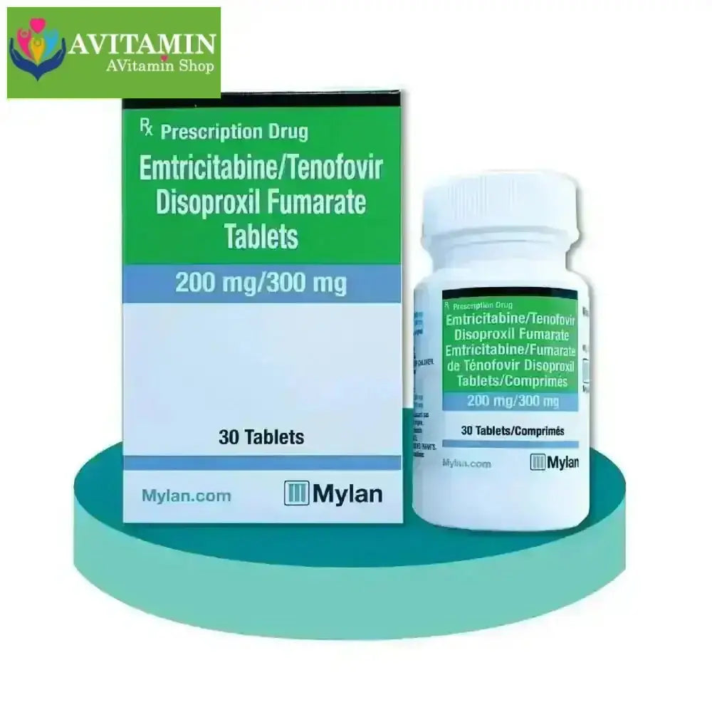 Viên uống PREP Mylan phòng ngừa HIV sau QHTD và ARV ức chế virut 30 Viên - AVITAMINSHOP.COM