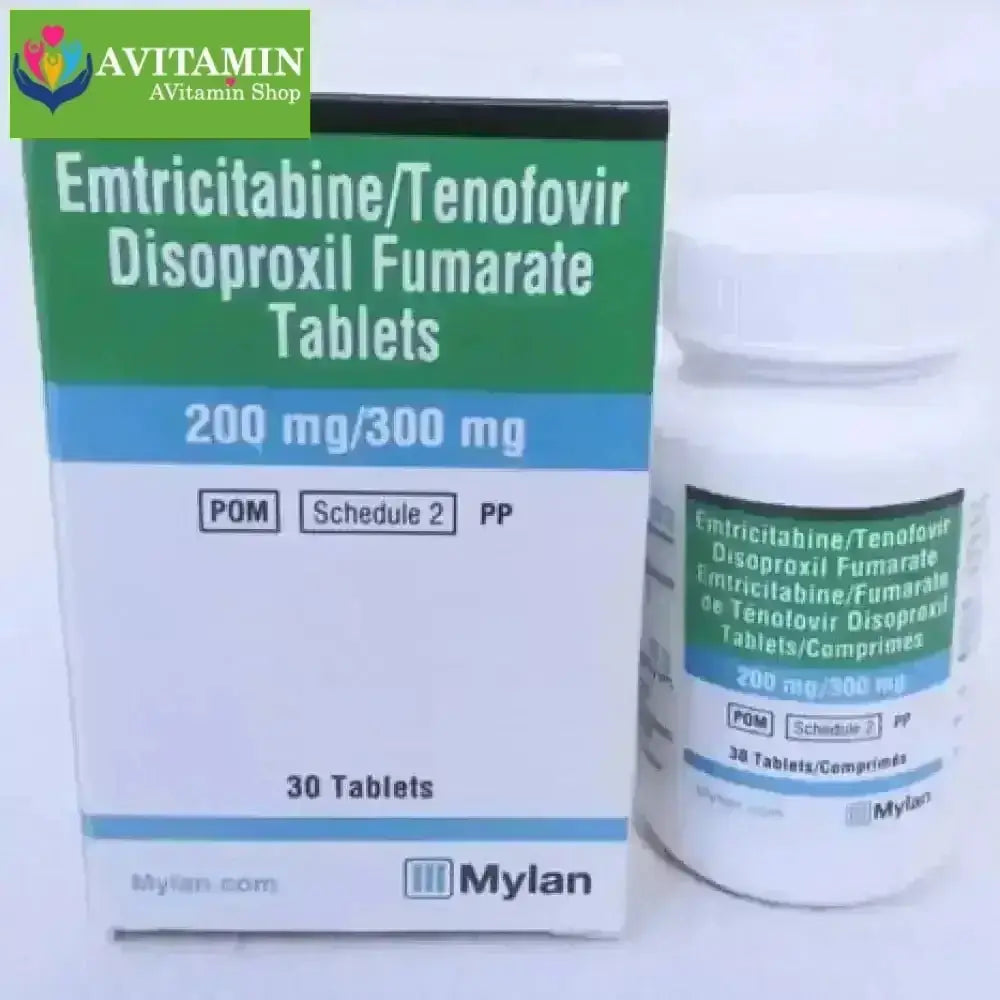 Viên uống PREP Mylan phòng ngừa HIV sau QHTD và ARV ức chế virut 30 Viên - AVITAMINSHOP.COM