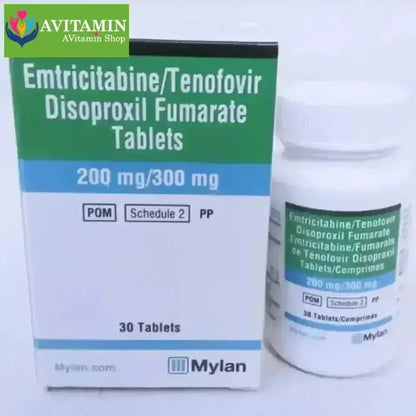 Viên uống PREP Mylan phòng ngừa HIV sau QHTD và ARV ức chế virut 30 Viên - AVITAMINSHOP.COM