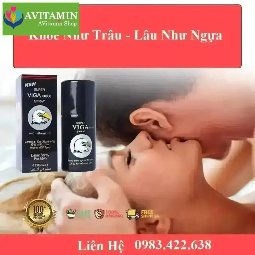 Viga 50000 Đức Chính Hãng - Hỗ Trợ Chống Xuất Tinh Sớm - AVITAMINSHOP.COM