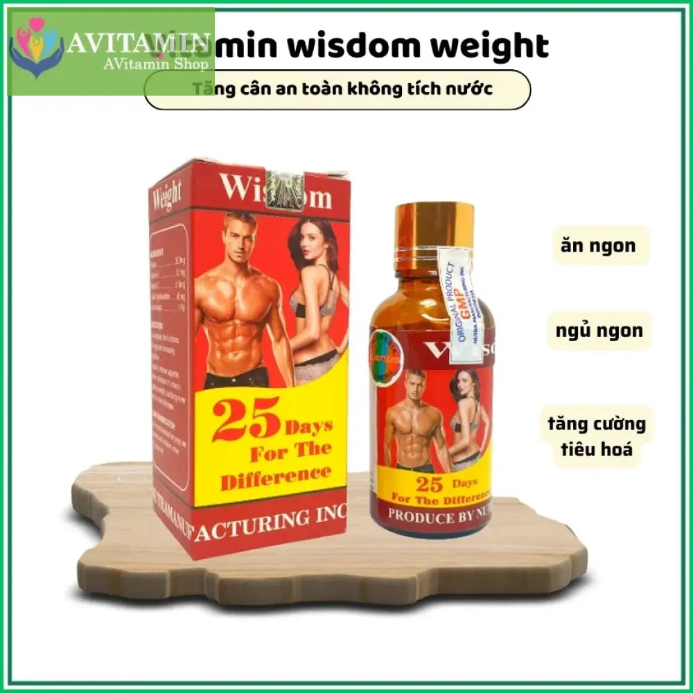 Vitamin tăng cân wisdom weight chính hãng indonesia hộp 25 viên
