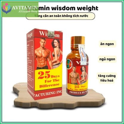 Vitamin tăng cân wisdom weight chính hãng indonesia hộp 25 viên