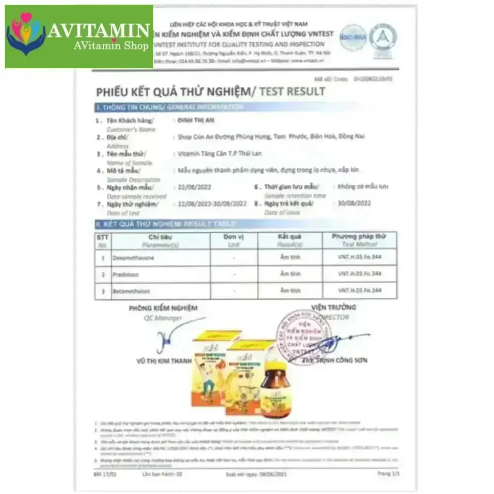 Vitamin TP Thái Lan Hỗ Trợ Cải Thiện Cân Nặng - AVITAMINSHOP.COM