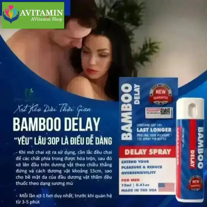 Xịt chống xuất tinh sớm Bamboo Delay 12ml – Giải pháp kéo dài cuộc yêu - AVITAMINSHOP.COM