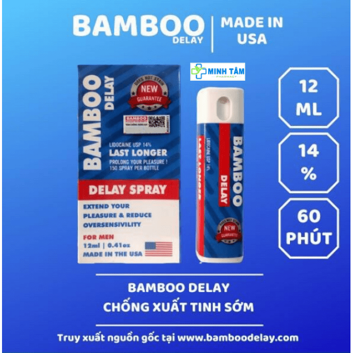 Xịt chống xuất tinh sớm Bamboo Delay Spray USA, Chai 12ml - AVITAMINSHOP.COM