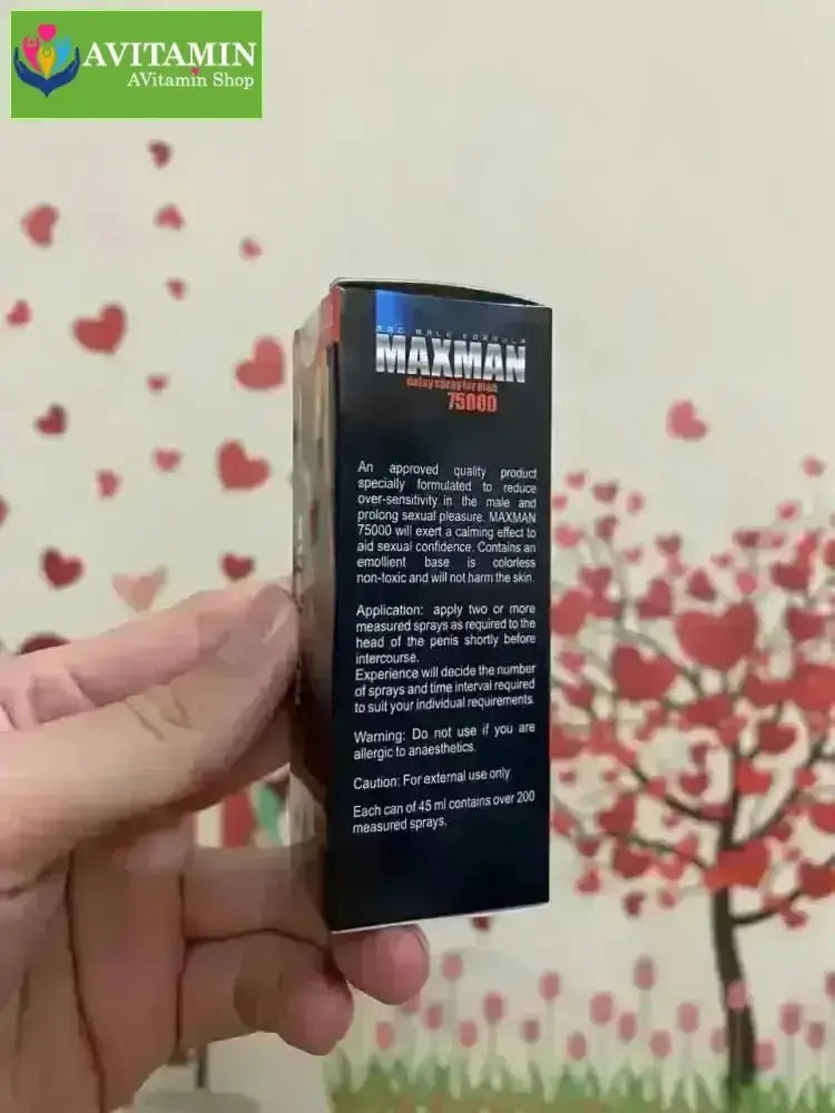 Xịt kéo dài thời gian quan hệ cho nam giới Maxman 75000 (chai 45ml) - AVITAMINSHOP.COM