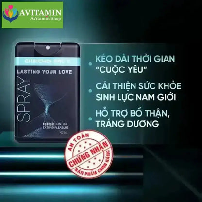 Xịt kéo dài thời gian quan hệ chống xuất tinh sớm cho nam giới Chikchoi Pau's 15ml - AVITAMINSHOP.COM
